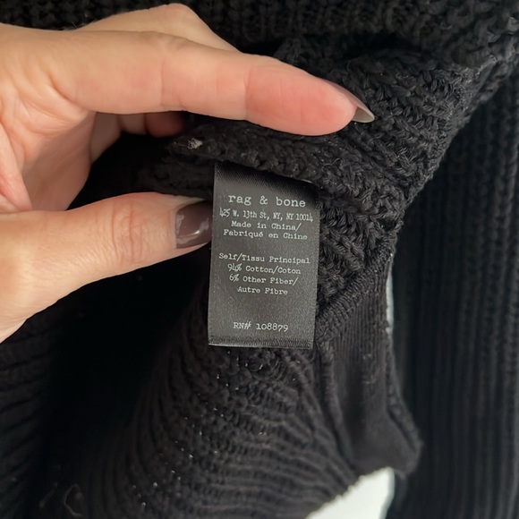 Rag & Bone oversized sweater with satin pocket detail - Picture 5 of 6